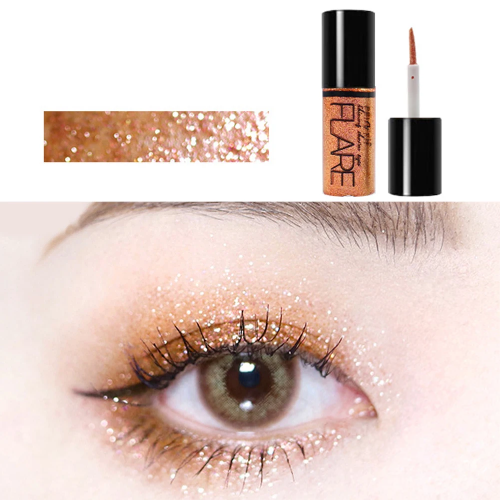 

Portable 5 Colors Metallic Shiny Smoky Eyes Eyeshadow Waterproof Glitter Liquid Eyeliner Makeup Eyeshadow