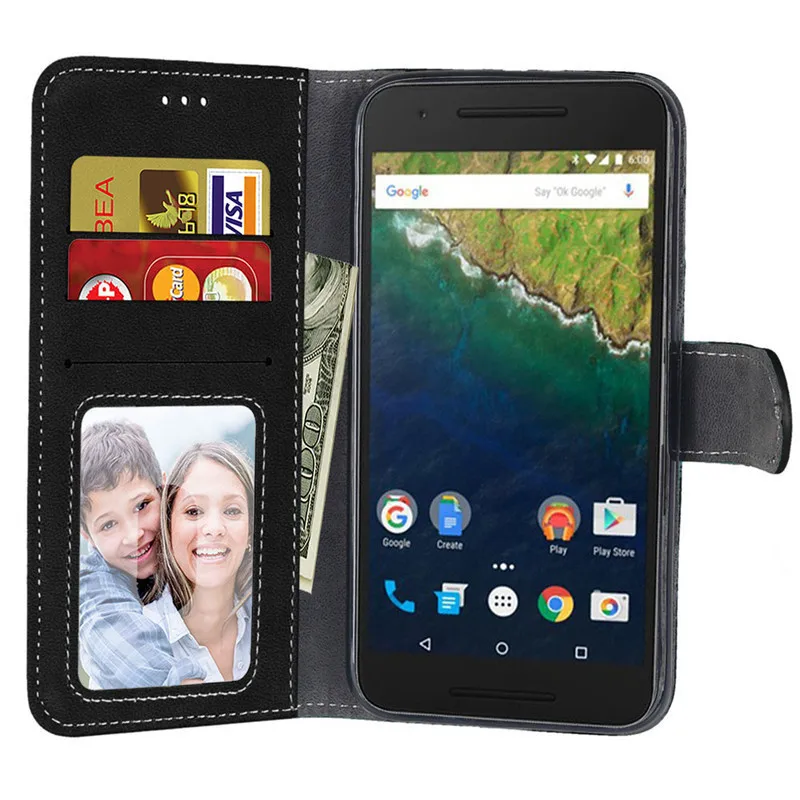 Для huawei Nexus 6P чехол для откидная Обложка на заднюю панель из искусственной кожи