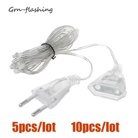 510pcs 3m led string light power extension cords eu plug cable extender wire for holiday light wedding party home decoration
