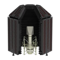 recording microphone isolation shield with filtertop enclosed foldable soundproof cover microphone recording equipment