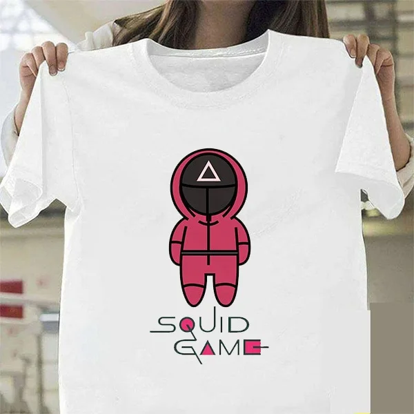 

2021 Korean TV Squid Game T Shirt Kawaii Cartoon Summer Tops Tshirt Graphic Tees Harajuku Fashion Korean Style Lovely T-shirt