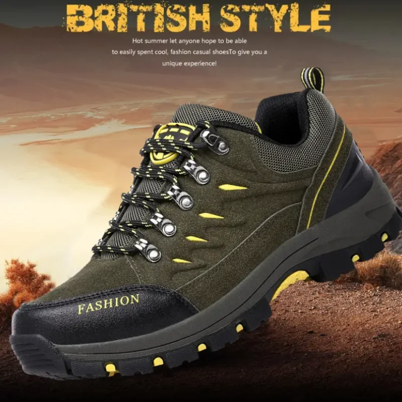 

Couple Sports Shoes Mesh Breathable Lace-up Low-top Outdoor Shoes Waterproof, Sweat-absorbent and Wear-resistant Hiking Shoes