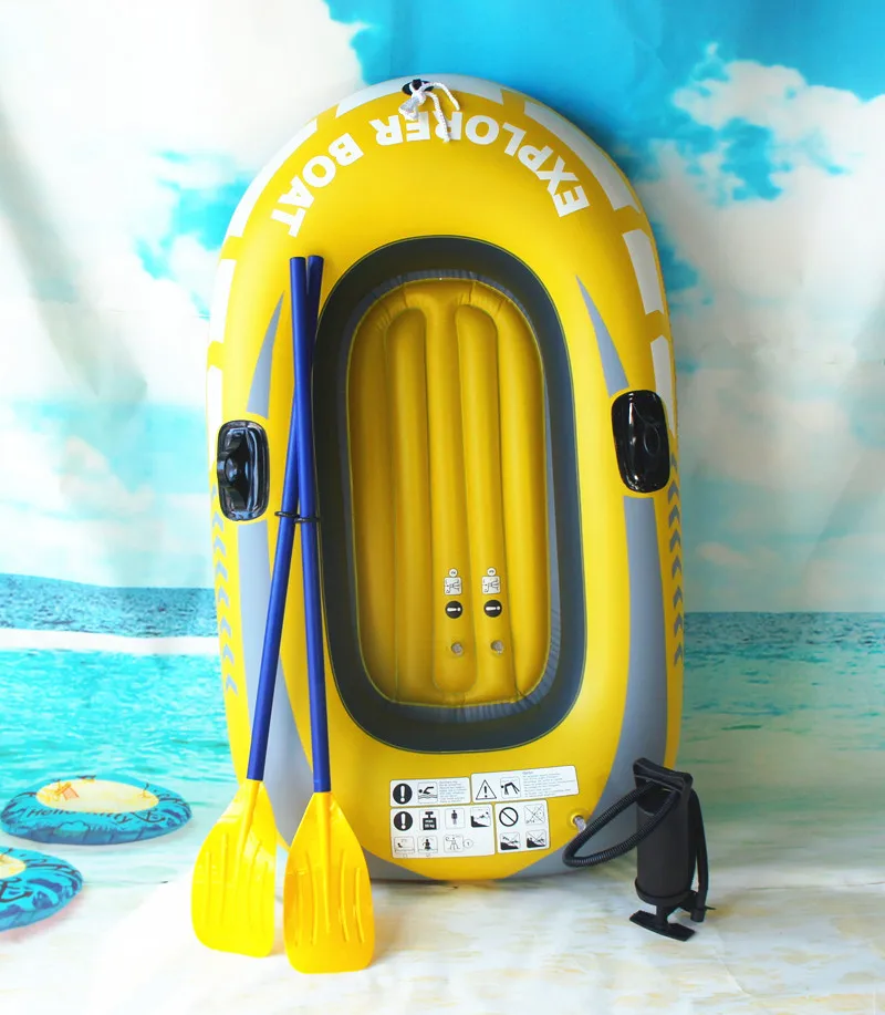 Новый 1 или 2 человек надувная лодка каяк каноэ рыбацкая с двойным клапаном