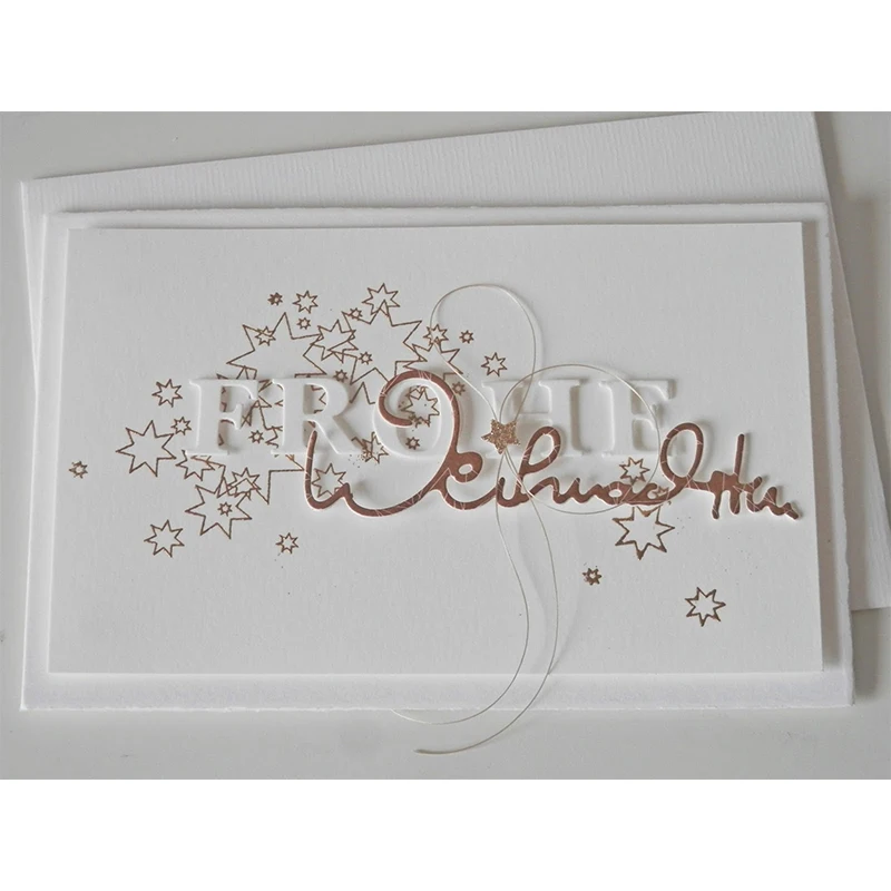 Рождество и Хэллоуин письмо дом дерево олень Рамка Металлическая резка