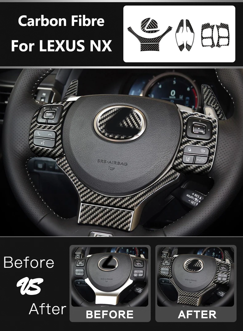 Аксессуары для LEXUS NX 300H200T LHD RHD, рулевое колесо на выходе, автомобильная дверная шестерня, декоративная панель из углеродного волокна, наклейки для внутренней отделки