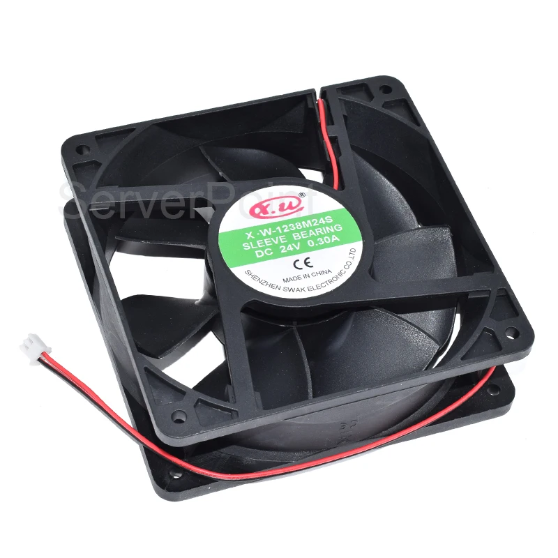

Новый X.W-1238M24S DC 24V 0.3A 12038 12 см 120*120*38 мм 2-контактный квадратный Вентилятор охлаждения