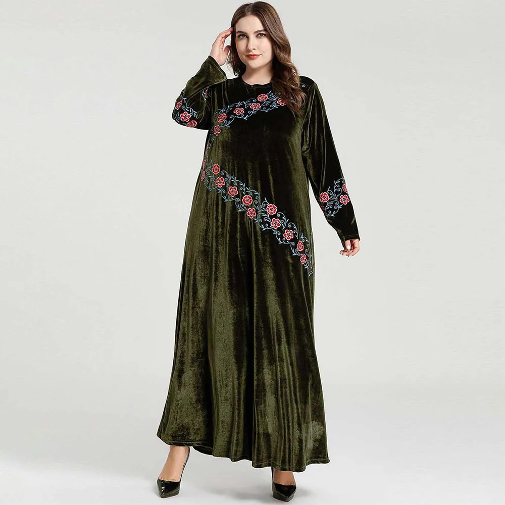 Роскошное мусульманское платье Abayas Дубай вечерние платья с вышивкой арабское