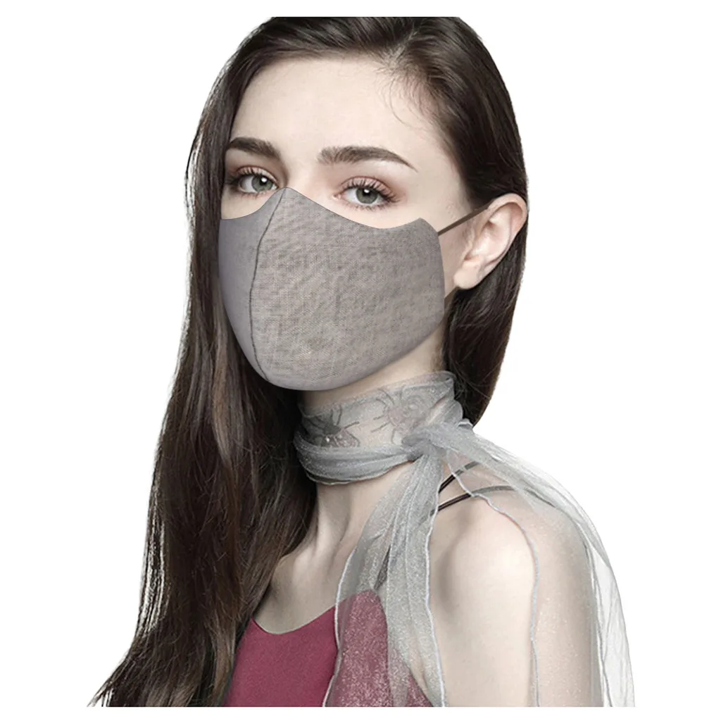 Маска многоразовая из хлопка и льна регулируемая моющаяся | Тематическая одежда