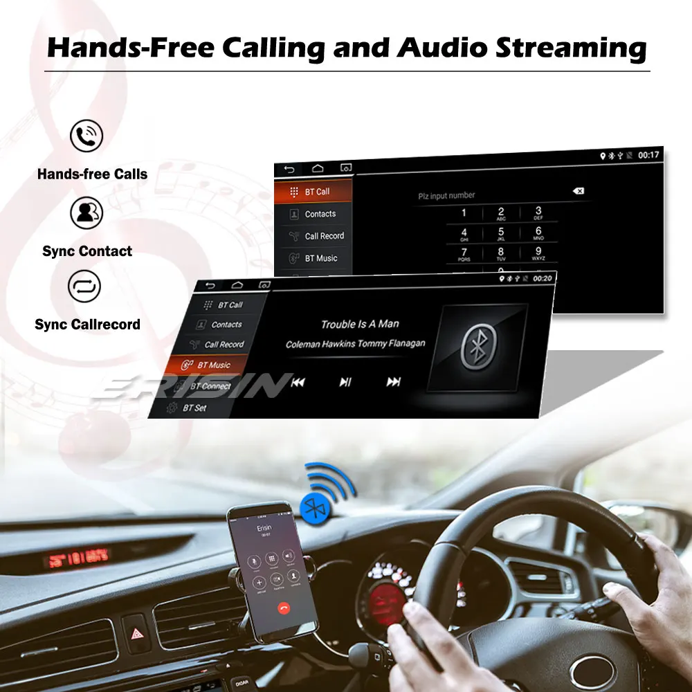 Erisin 2660 8 &quotAndroid 10 0 IPS Car Stereo Carplay DAB + GPS WiFi 4G BT для BMW 3er E90 E91 E92 E93 5er E60 E61 E63 E64 CCC CIC |