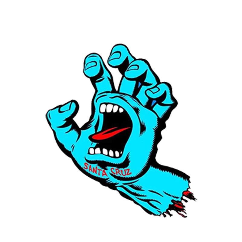 

Car Styling VINYL STICKERS SANTA CRUZ SCREAMING HAND AUTO CAR STICKER SURF SKATEBOARD Waterproof Accessories 13cm X 9cm