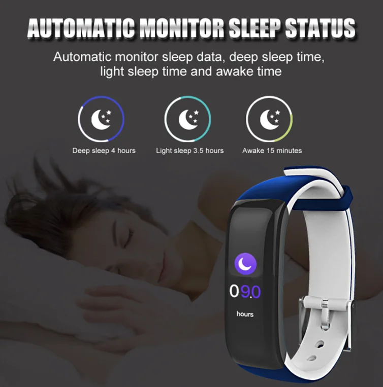 P1 Plus OLED Color Display Smart Band Bracelet IP67 Waterproof Heart Rate Blood Pressure Calorie Monitor Pedometer Sport Tracker |
