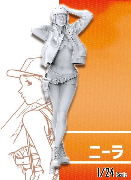 1/24 современная девушка стенд модельная фигурка из смолы наборы миниатюрный gk