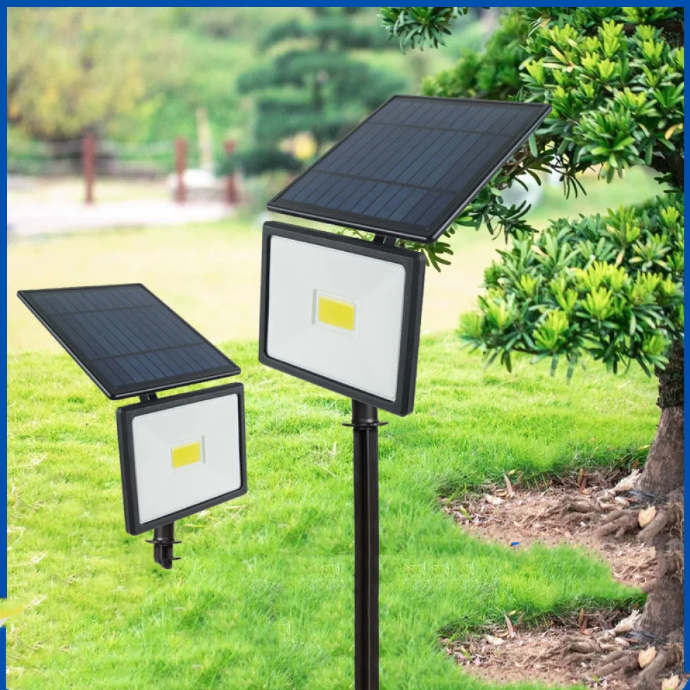 구매 솔라 그라운드 프로젝션 램프 Cob 다이캐스트 알루미늄 방수 실외 조명, 정원 마당 도로 스포트라이트 LED 잔디 램프