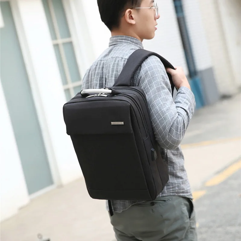

SHUJIN Anti Theft Usb Laptop Backpack 2019 Business Large Capacity Backpack Men Computer School Bag Travel Bagpack Student Bag