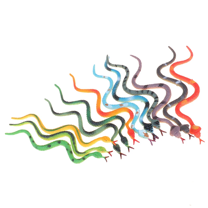 

12Pcs Plastic Snake Model Funny Scary Snake Kids Gag Prank Funny Favor Toys Prank Prop For Decor High Simulation Toy NEW