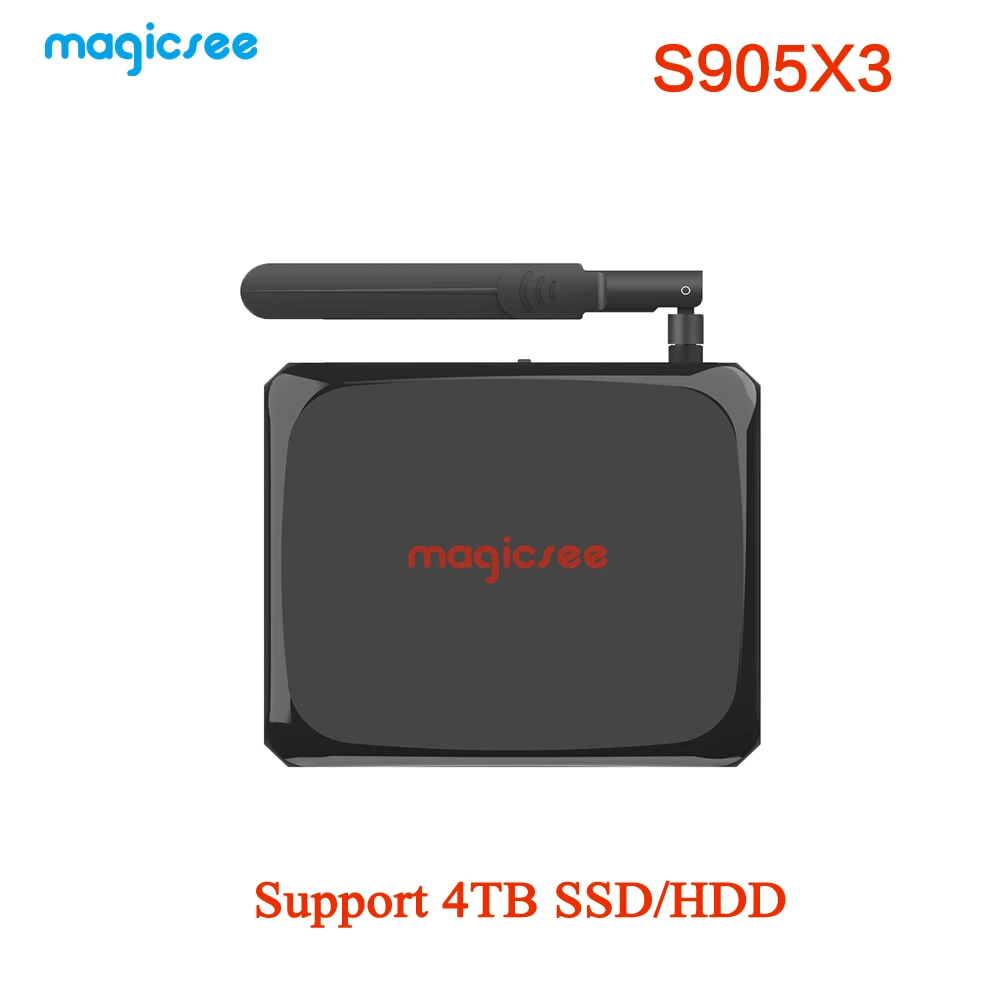ТВ-приставка Magicsee N5 Plus S905X3 приставка на Android 9 0 4 Гб ОЗУ 64 ПЗУ 2 4/5G функция Dual WiFi Ethernet