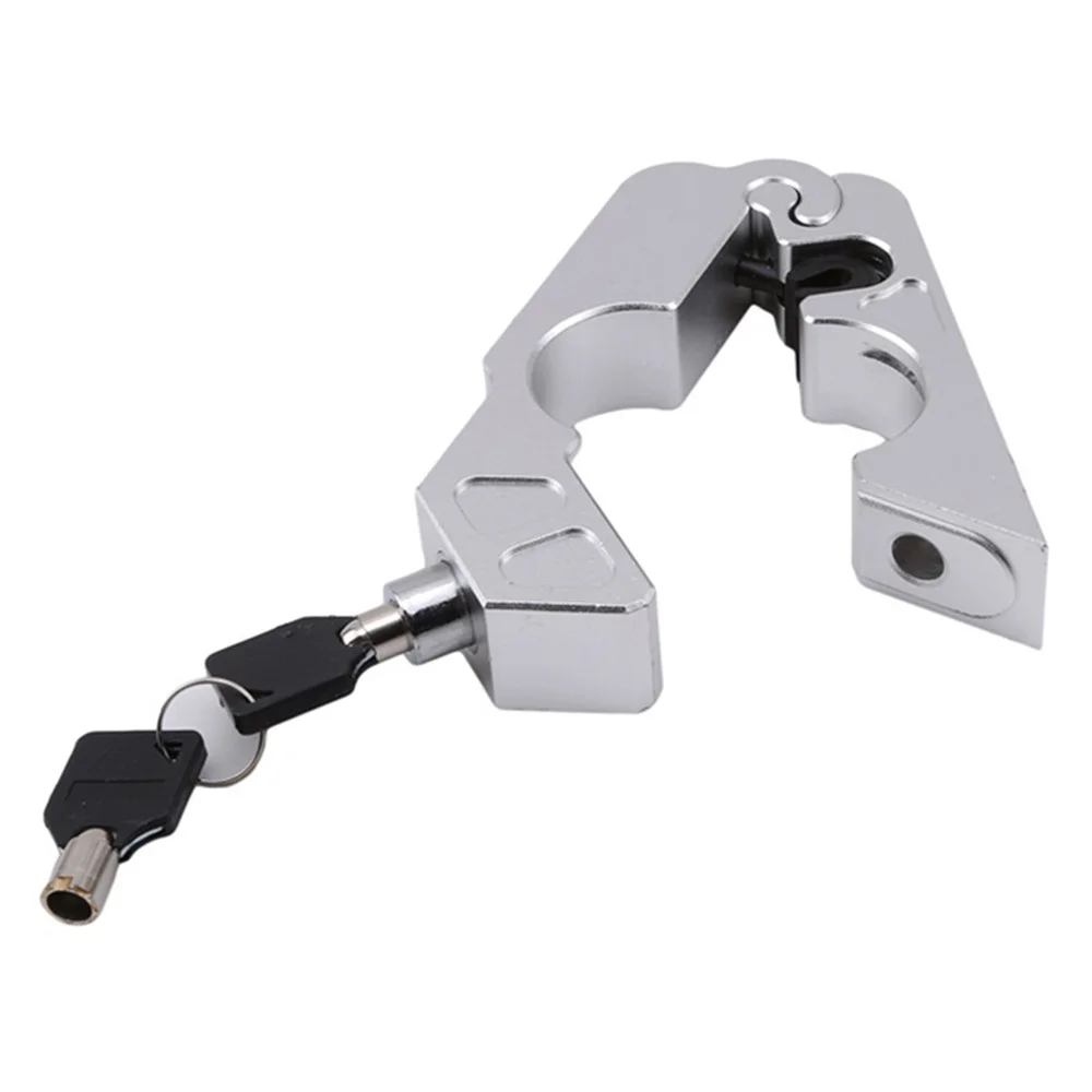 

CNC Aluminum Alloy Lock Motorcycle Handlebar Lock For Moving Parts(Black)