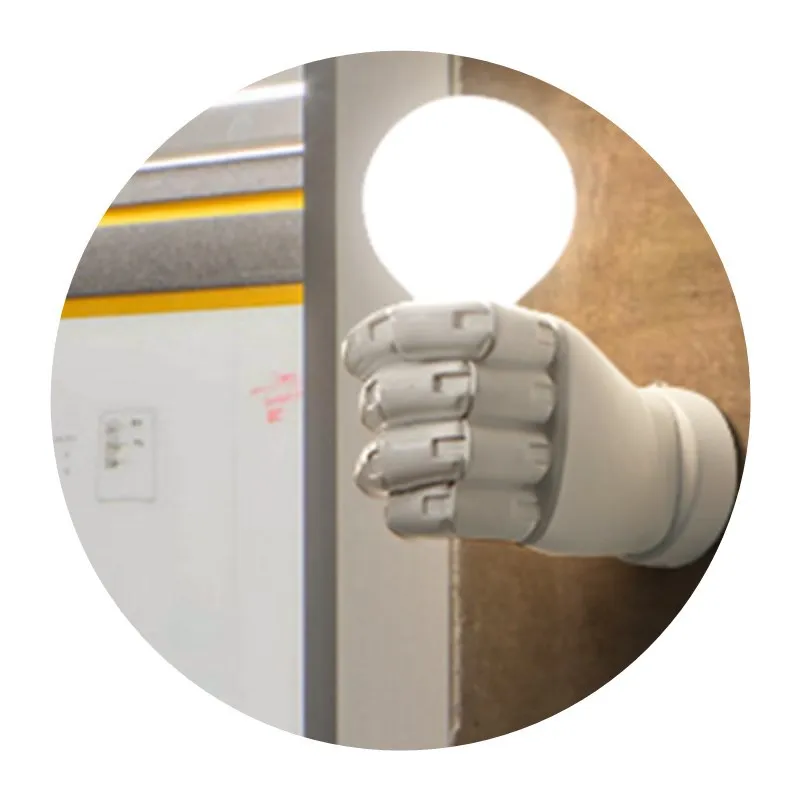 

Nordic creative personality fist wall lamp post modern simple corridor bedroom bedside lamp resin living room stair lamp