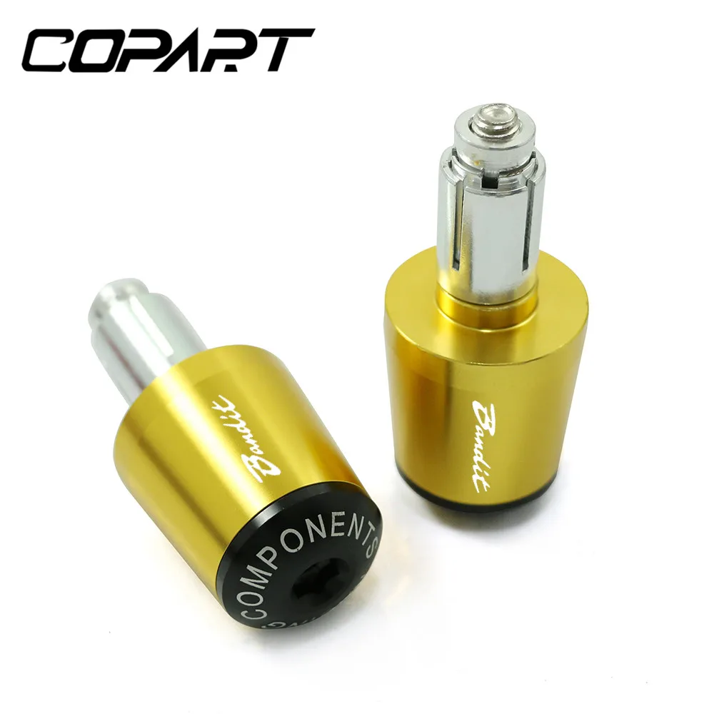 Золотой Для SUZUKI GSF 250 600 600S 650 650S 650N 1200 1250 Bandit 650S Мотоцикл с ЧПУ 7/" 22 мм Руль ручками рукоятка конец Кепки - Цвет: Золотой