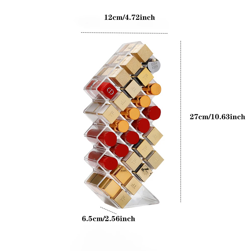 

Lipstick Display Stand Storage Box Cosmetic Stand Case Jewelry Make Up Tool Lipstick Storage Box Organizer Makeup