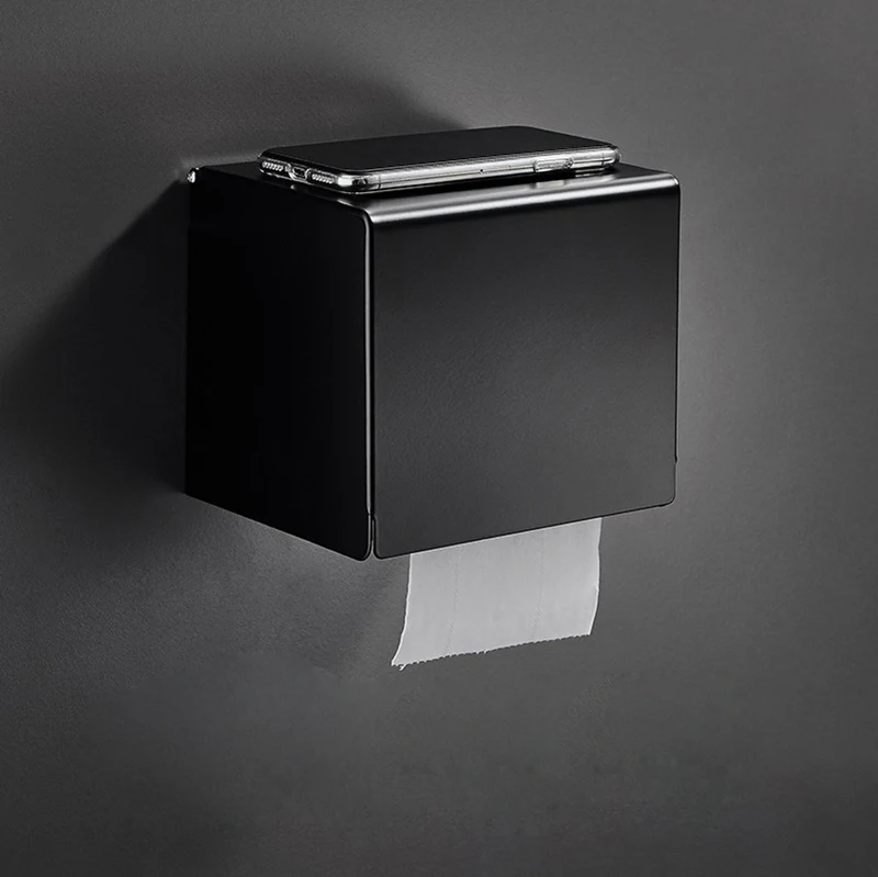 paper holder 1 Аксессуары для ванной комнаты вешалка для полотенец Держатель для полотенец угловая полка держатель для туалетной щетки крючки для халатов черный набор аксессуаров для ванной комнаты - Цвет: paper holder 1