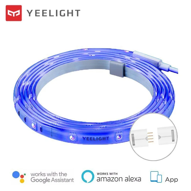 Умная Светодиодная лента Yee light RGB цветной удлинитель с вилкой Стандарта ЕС/США