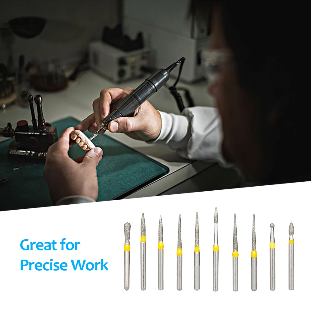 10 шт. Стоматологические алмазные боры высокоскоростные наконечники сверла