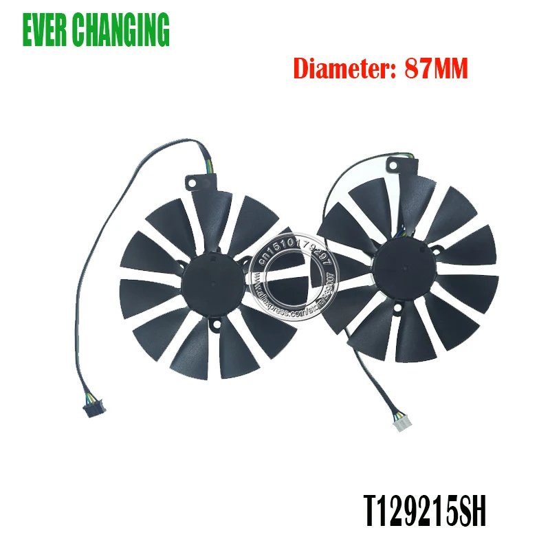 87 мм T129215SH FDC10U12S9 C 4Pin RTX 2060 2070 2080 карты охладитель вентиляторы для ASUS GeForce RTX2080 RTX2060