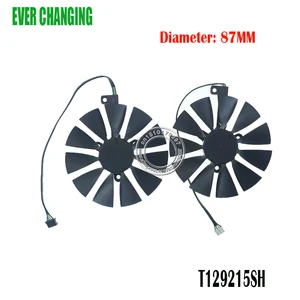87 мм T129215SH FDC10U12S9-C 4Pin RTX 2060 2070 2080 карты охладитель вентиляторы для ASUS GeForce RTX2080 RTX2060 игровые карты вентилятор