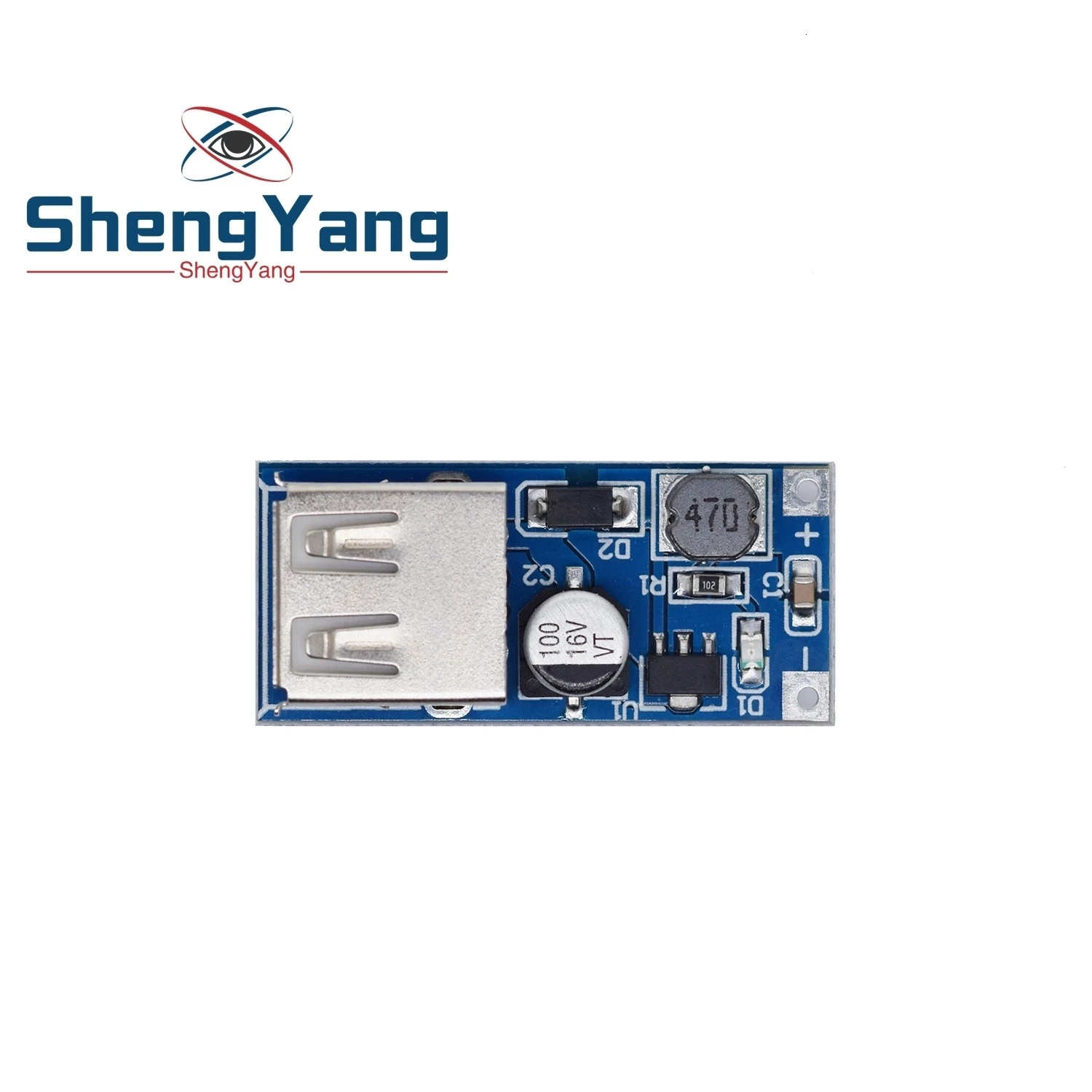 Шэньян DC-DC USB Выход зарядное устройство шаг вверх Мощность Boost модуль 0,9 V~ 5V 5V 600MA USB мобильного Мощность Boost плата синего цвета