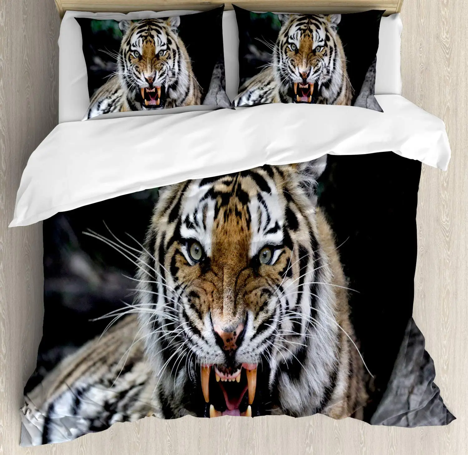 Африканский комплект пододеяльников с изображением тигрового лица ростом дикой