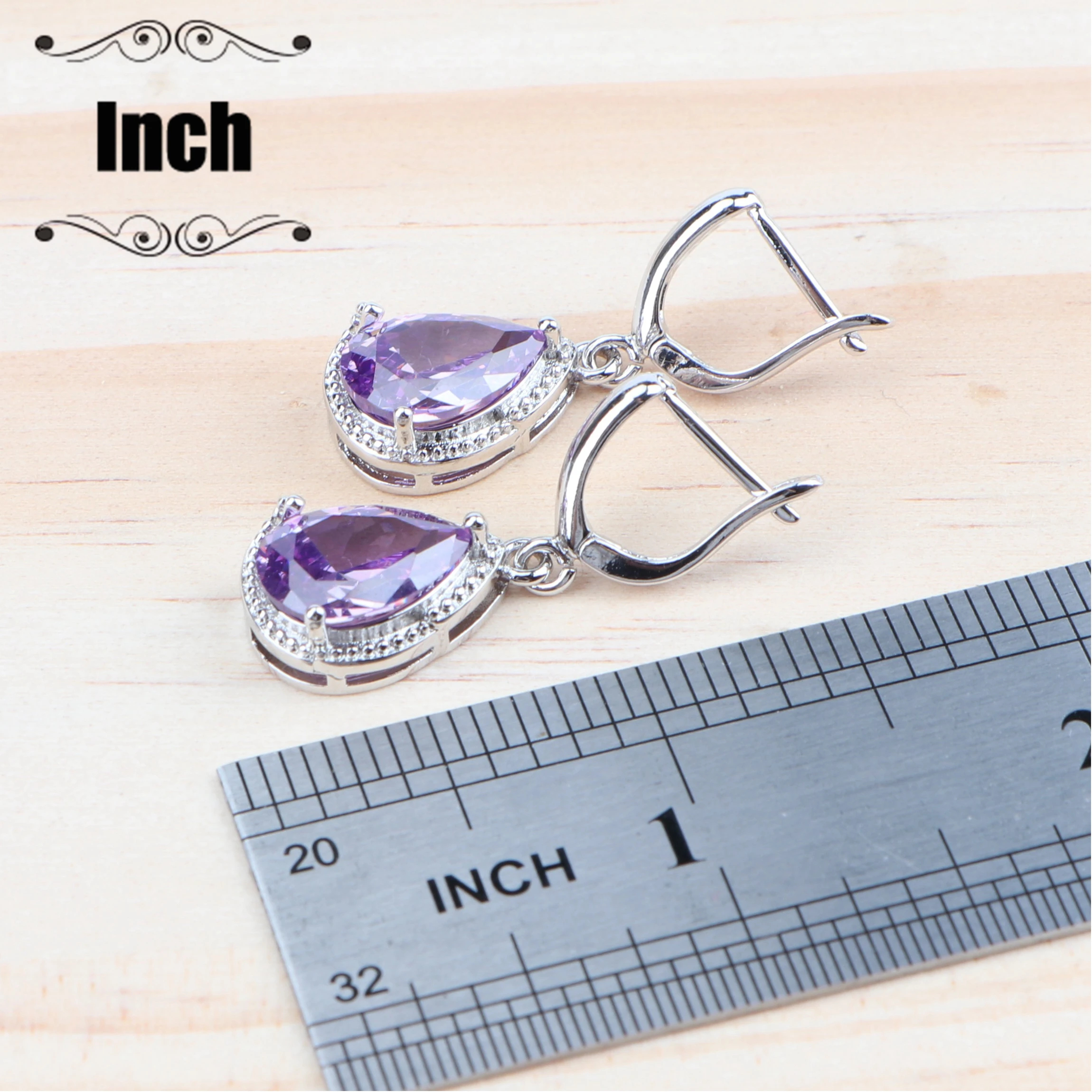 Женский комплект свадебных украшений из серебра 925 пробы с фианитом свадебные