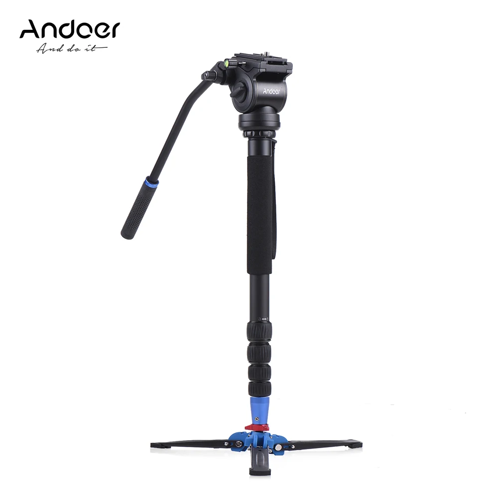

Andoer 172 см/67,7 "Профессиональный штатив для камеры монопод с подставкой с гидравлической амортизирующей головкой для видеокамеры ILDC DSLR