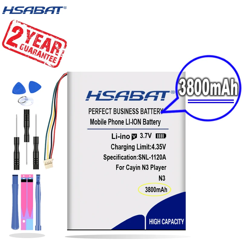 Новое поступление [HSABAT] 3800 мАч Сменный аккумулятор для проигрывателя Cayin
