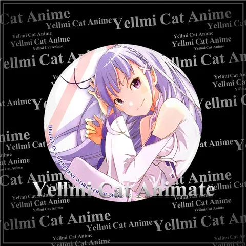 Металлическая брошь с рисунком аниме Re:Life in a different world from zero Emilia Pack Ram 58 мм|Броши| |