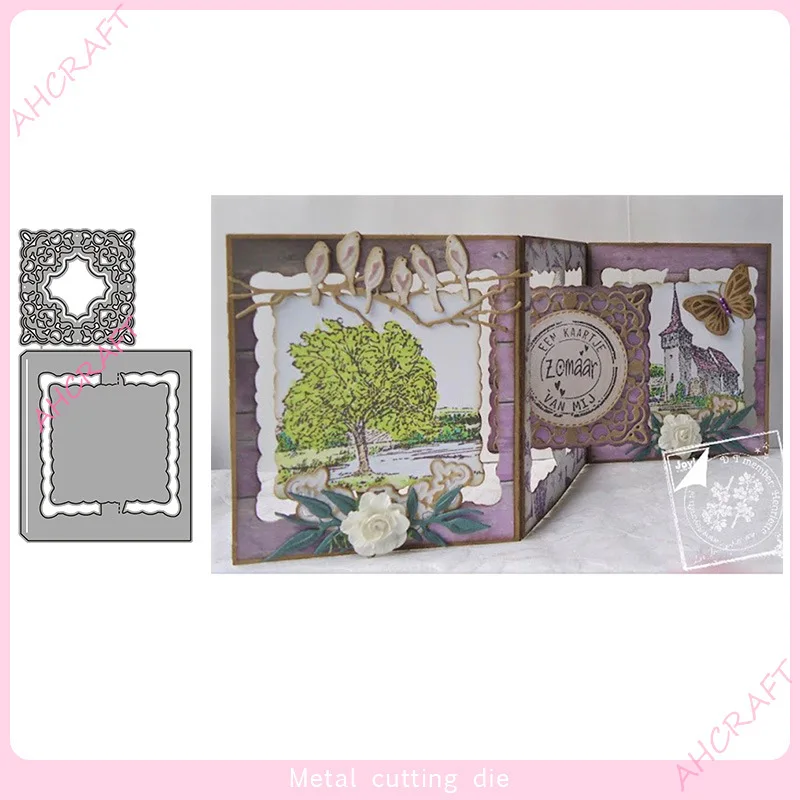 

internal Spin card Metal Cutting Dies Stencils For DIY Border Scrapbooking Decorative Embossing Handcraft Die Cutting Template