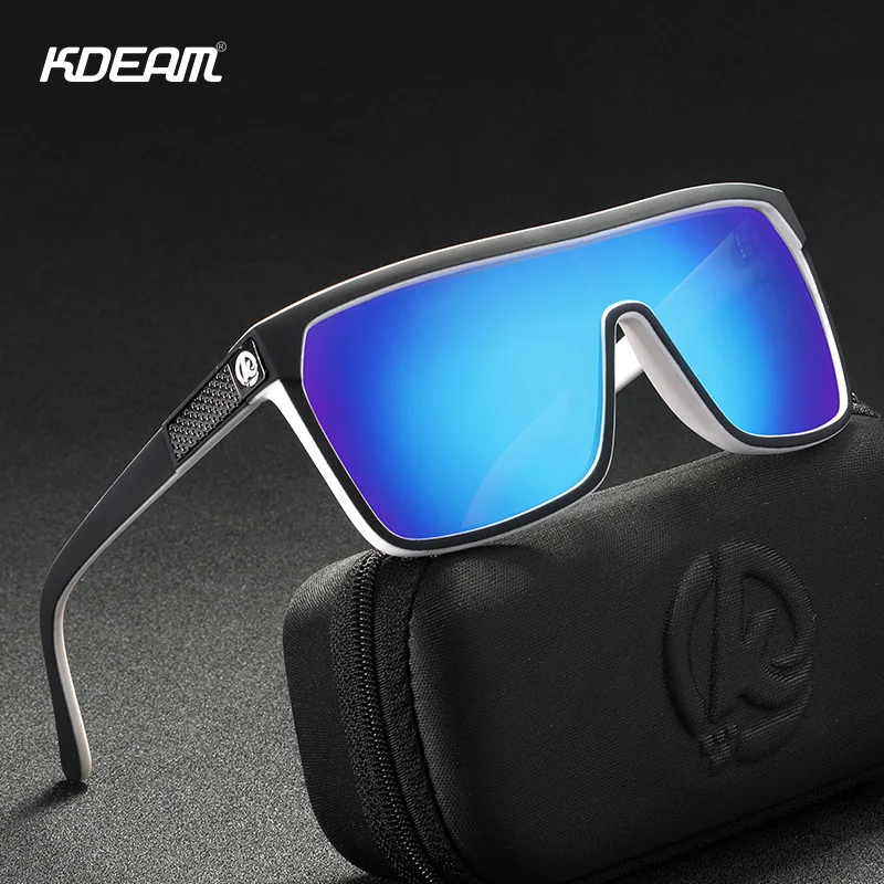 KDEAM новые негабаритные солнцезащитные очки мужские поляризованные UV400 защита