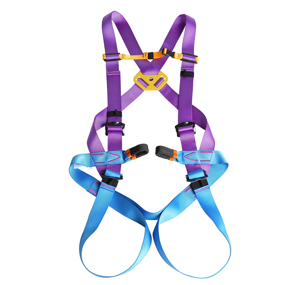 Purple Abseiling скалолазание Zipline спуск всего тела Защита от падения жгут оборудование - Цвет: Purple