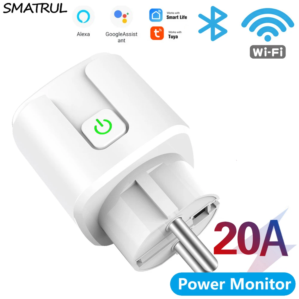 

SMATRUL 20A Wi-Fi умная розетка 220В