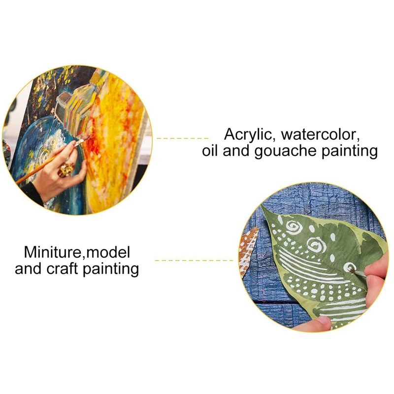 

Paint Brush Set of 21, 15 Shapes Paint Brushes for Kids, Palette Knife, 2 Sponge, for Gouache, Acrylic, Paint Brushes