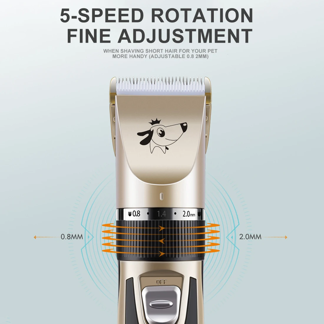 Машинка для стрижки шерсти собак и кошек профессиональный Аккумуляторный