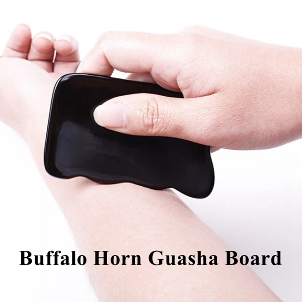 

Рог буйвола Гуа Ша Скребок Черный рог Скребковая доска Доска для скребка кожи Maderoterapia Гуаша Бычий рог Скребковый аппарат
