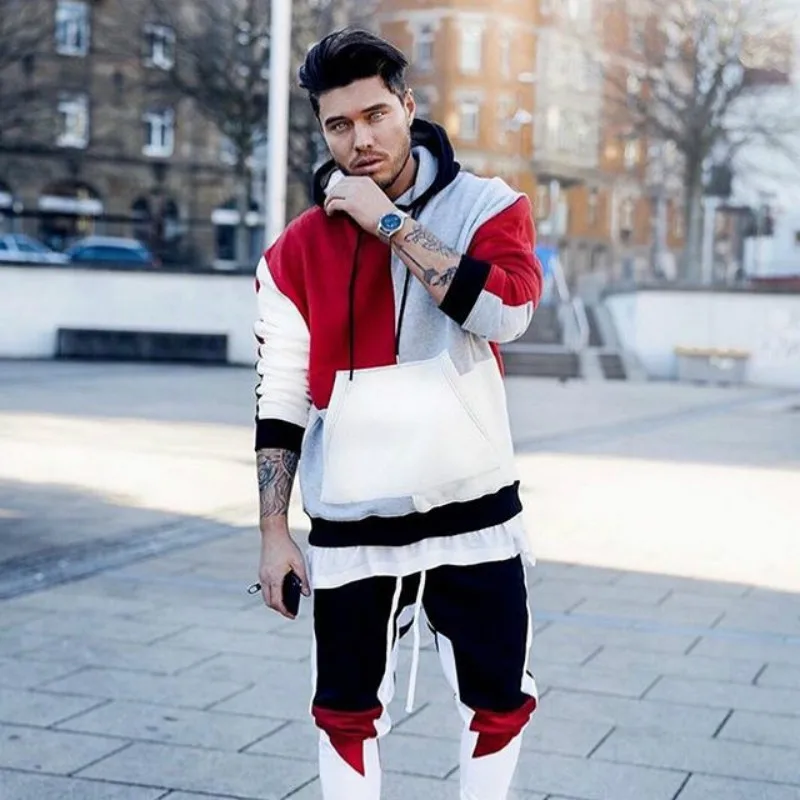 Модная новинка Мужская толстовка в стиле хип хоп хлопковая с капюшоном уличная