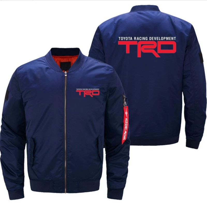 

Toyota Motorsport TRD Autumn Winter Men's Flying Jacket Fashion Thicken Windbreaker Warm Casual Zipper Baseball Coat