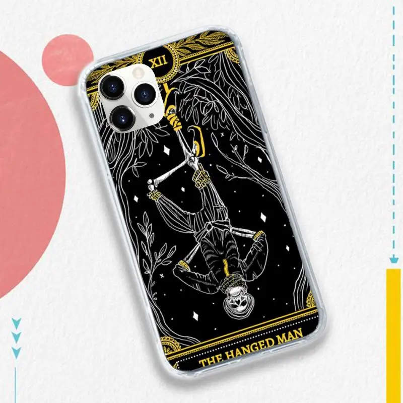 

Death Tarot cards SKULL shell Phone Case for iPhone 11 12 pro XS MAX 8 7 6 6S Plus X 5S SE 2020 XR