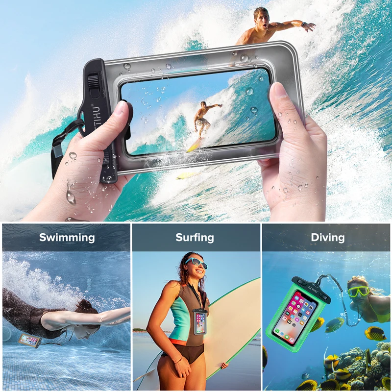 

GETIHU Universal Waterproof Case Swim Cover Pouch Bag Phone Coque Water Proof For iPhone 12 11 X 6 7 8 Xiaomi Huawei LG Samsung