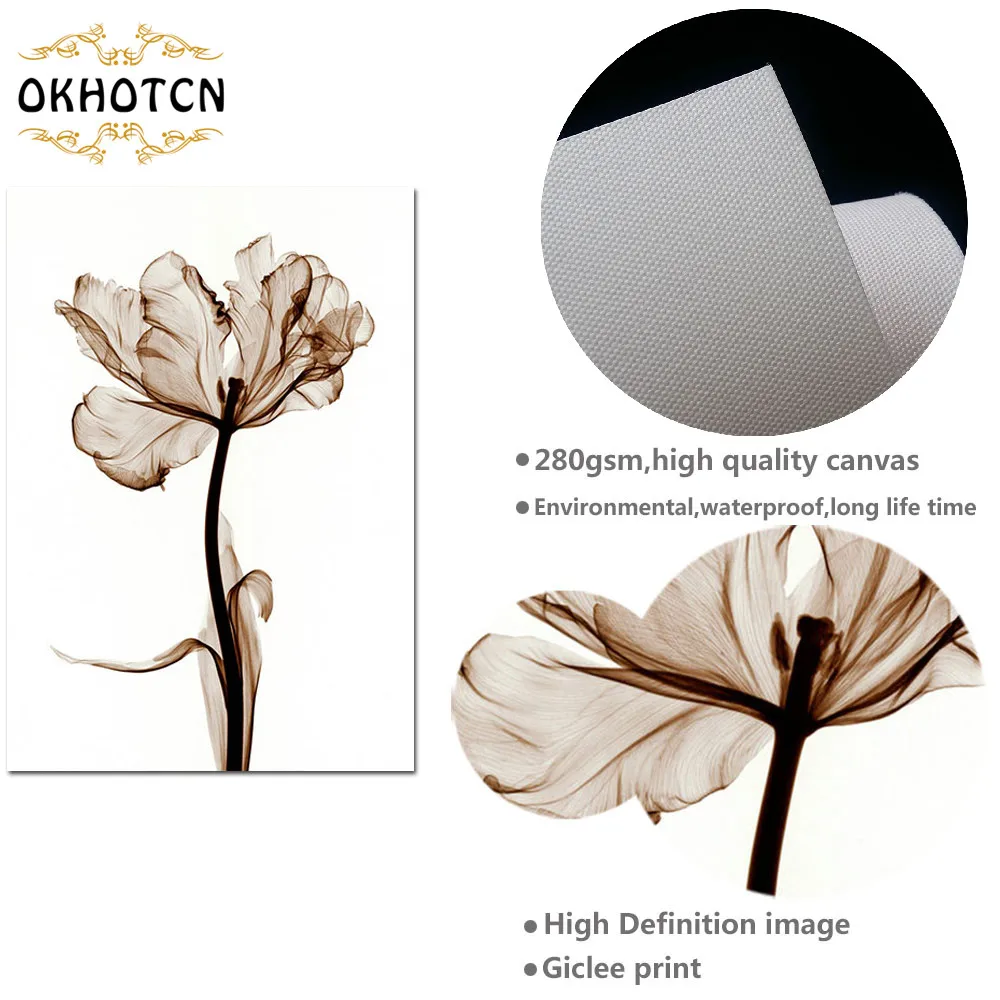 

Beautiful Transparent Flowers Flowers Canvas Painting Art Painting Wall Picture Postres And Prints Modern Home Room Decoration