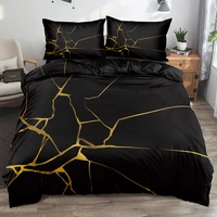 luxury 3d custom design bedding bag simple mordern pattern single double king size comforter case fade resistant bed linen