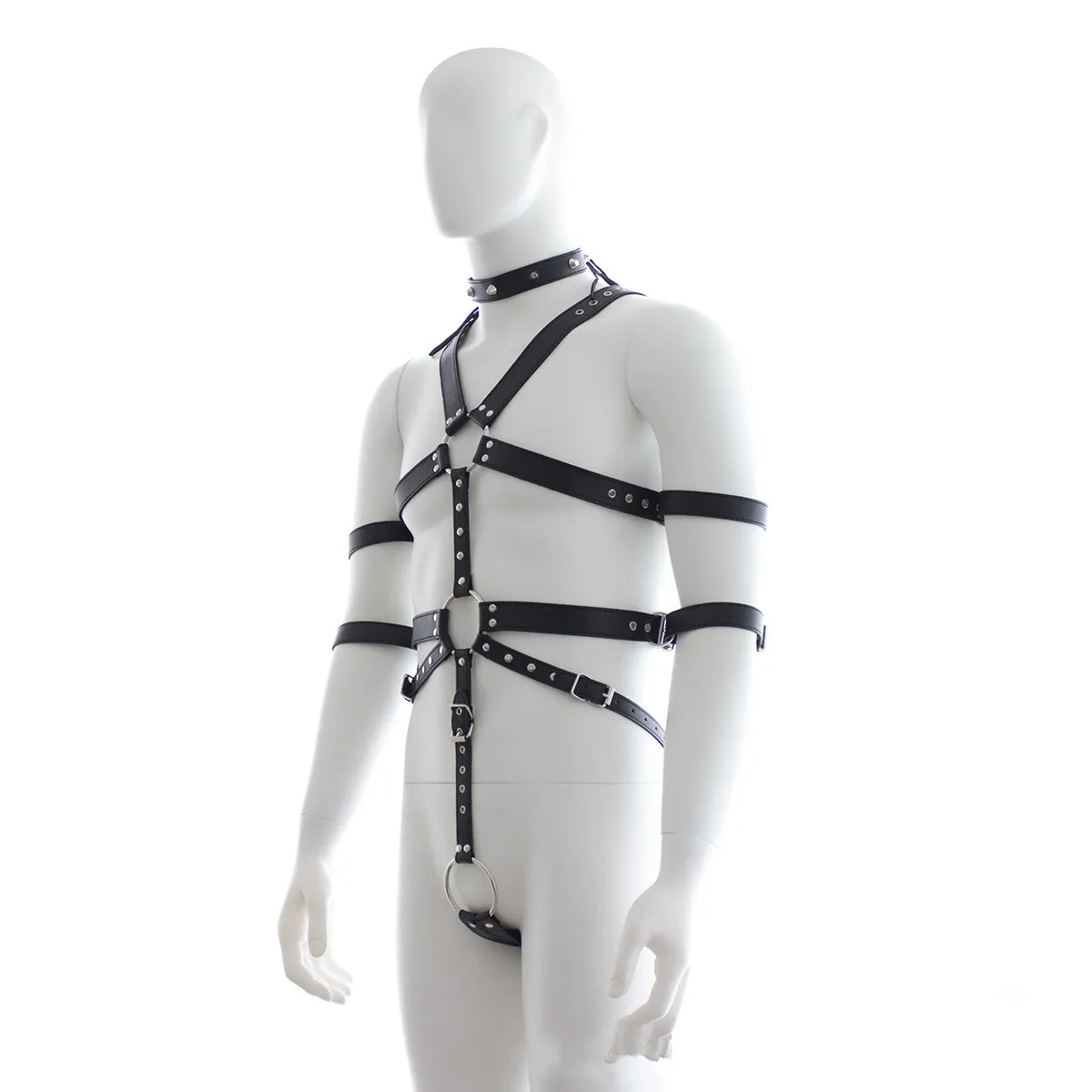 Мужской регулируемый кожаный средства ухода за кожей бондаж ремешок Пояс для