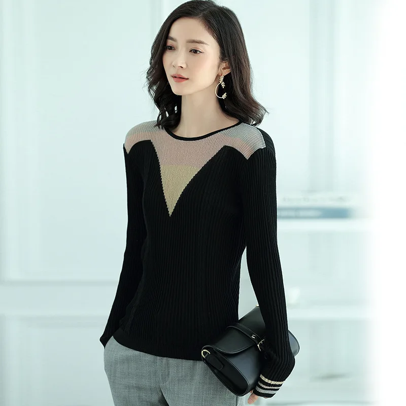 OL трикотажные пуловеры женские свитера 2018 новые осенние с длинным рукавом модные